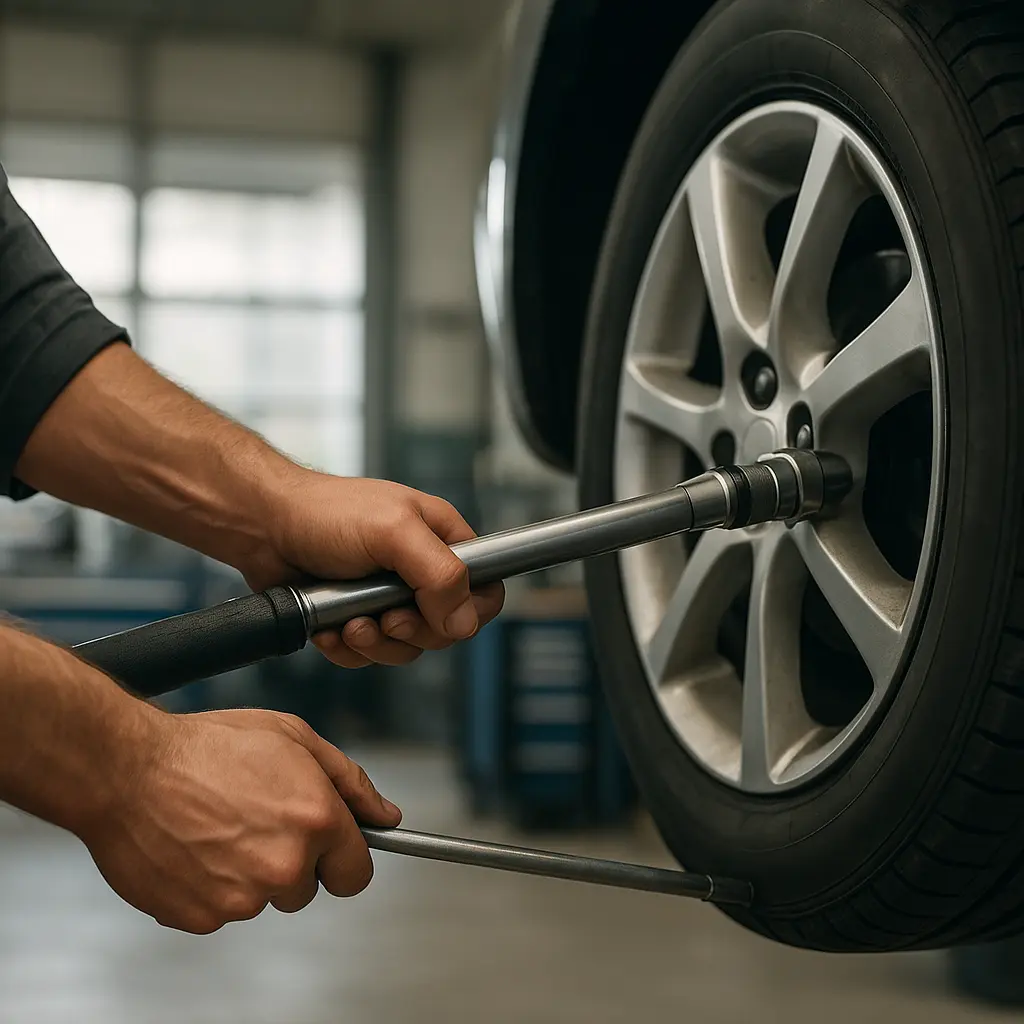 Mechaniker beim Reifenservice